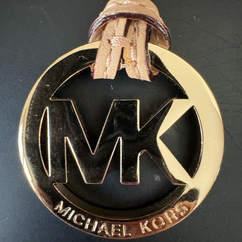 Michael Kors Medallion With Beige Leather Strap Bag‎ Accessory